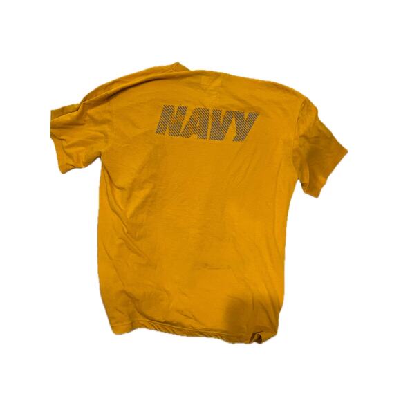 MJ Soffe US Navy Yellow Physical Fitness T-Shirt Mens M - Picture 2 of 3